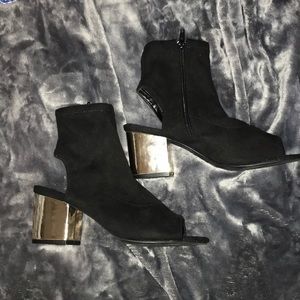 Open toe chunky heel